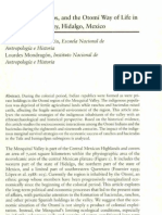(Fournier y Mondragon, 2003) Haciendas, Ranchos and the Otomi Way of Life