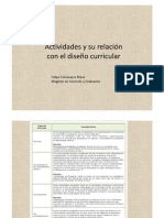 Actividades y Diseno Curricular PDF