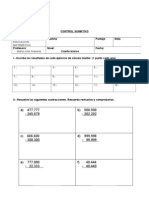 Control de Calculo Mental 2 - Semestre - 2