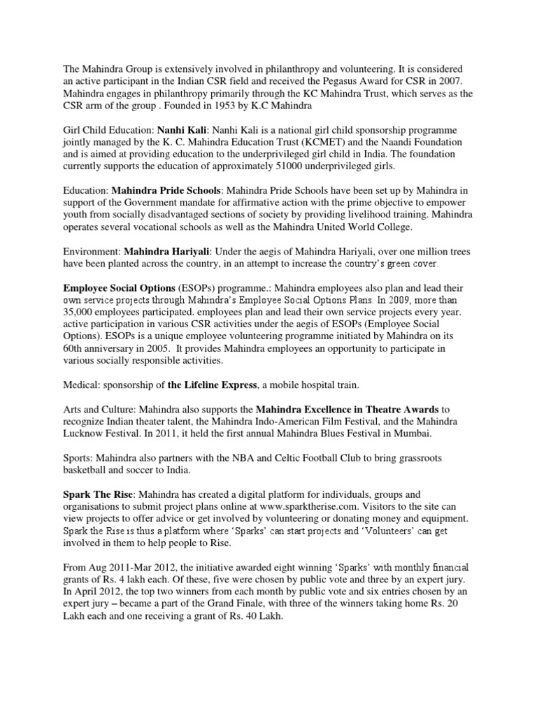 M&M CSR | PDF