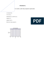 Program 1: Write A Program To Create A Unit Step Sequence Generator