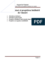 Lectia 10 - Primul Contact Si Pregatirea Intalnirii de Vanzari