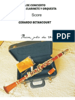 Score Pieza de Concierto para Clarinete y Orquesta.