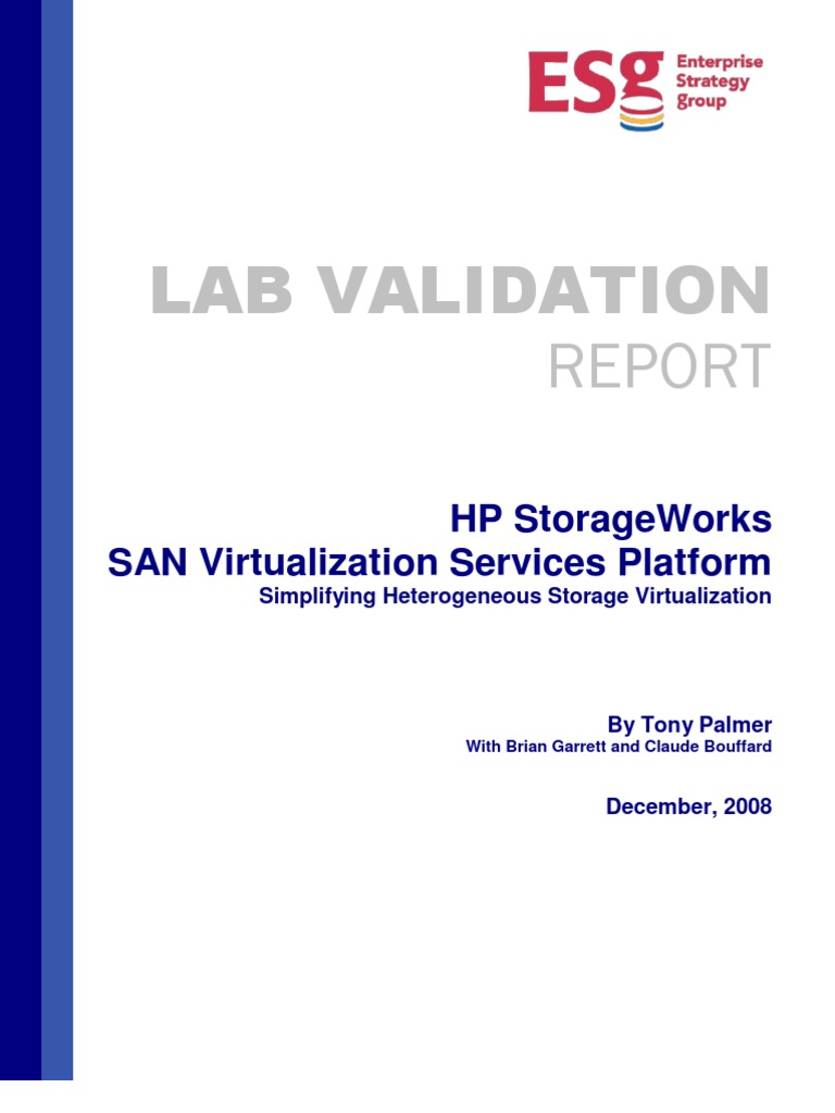 ESG Lab Validation HP SVSP Virtualization Backup