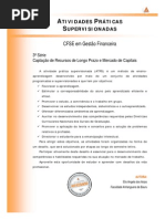 ATPS, Captação de Recursos de Longo Prazo e Mercado de Capitais