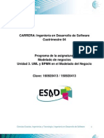 Unidad 3. UML y BPMN en El Modelado Del Negocio