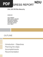 Enl 230 Progress Report