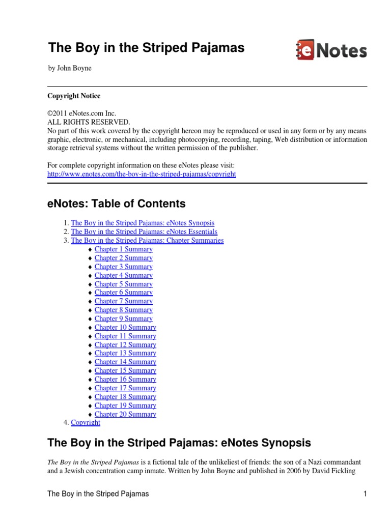 bewerten Vorlesung Geistliche the boy in the striped pyjamas summary