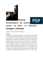 Alcances Antropológicos del anunció de la muerte de dios, nietszche, heidegger, PSI