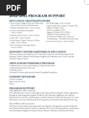 Playbill Program Support Page