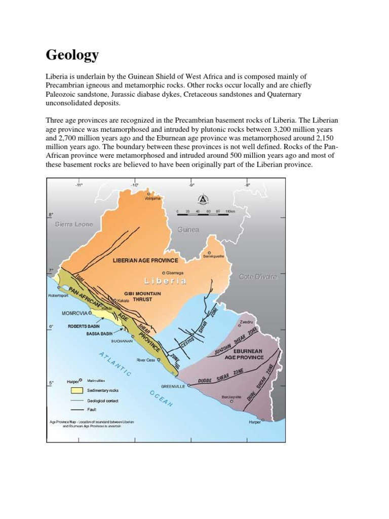 Geological Overview of Liberia's Rocks | PDF | Rock (Geology) | Fault ...