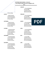 Platform Chair Schedule