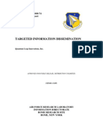 Targeted Information Dissemination: AFRL-RI-RS-TR-2008-74 Final Technical Report