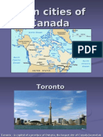 Main Cities of Canada