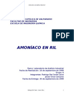 Amoniaco en Riles