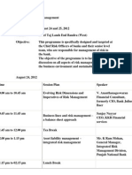 Risk MGT CAFRAL Progrm