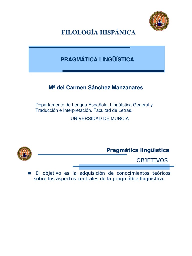 Que Es La Pragmatica Linguistica