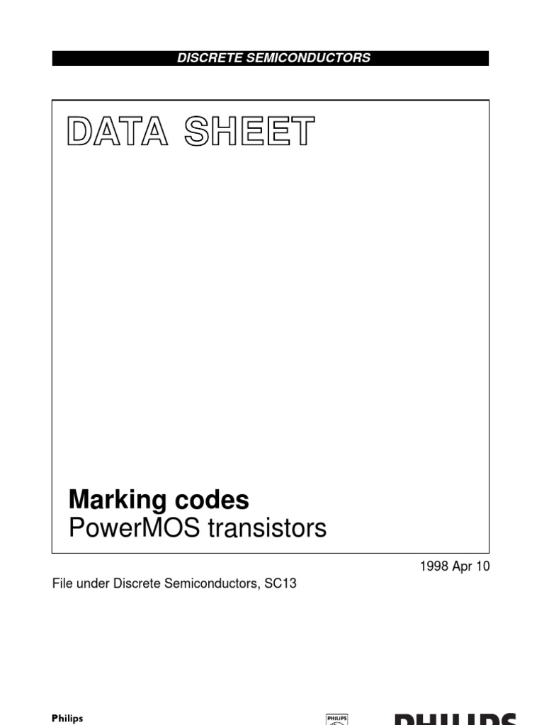Data Sheet: Marking Codes | PDF | Technology & Engineering