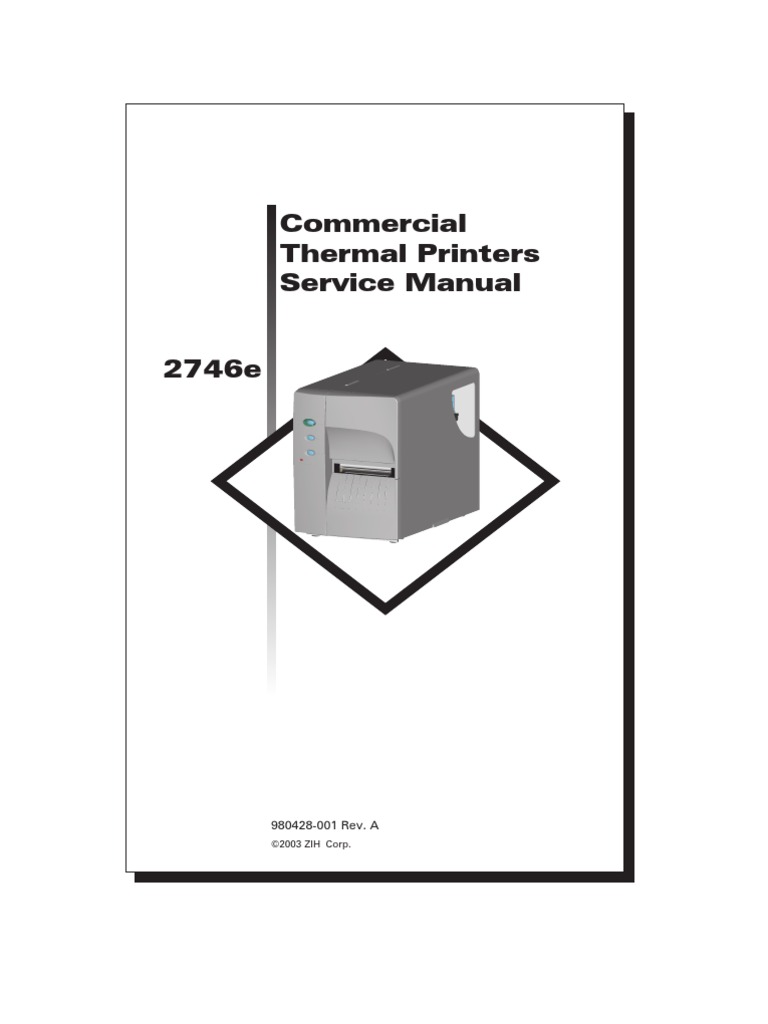 zebra 2746 manual | Fuente de alimentación | Correa (Mecánica)