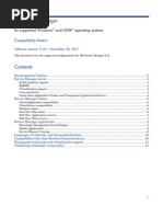 Compatibility Matrix HPSM (9.3)