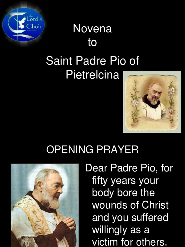 Novena To Saint Padre Pio Pdf Eucharist Intercession