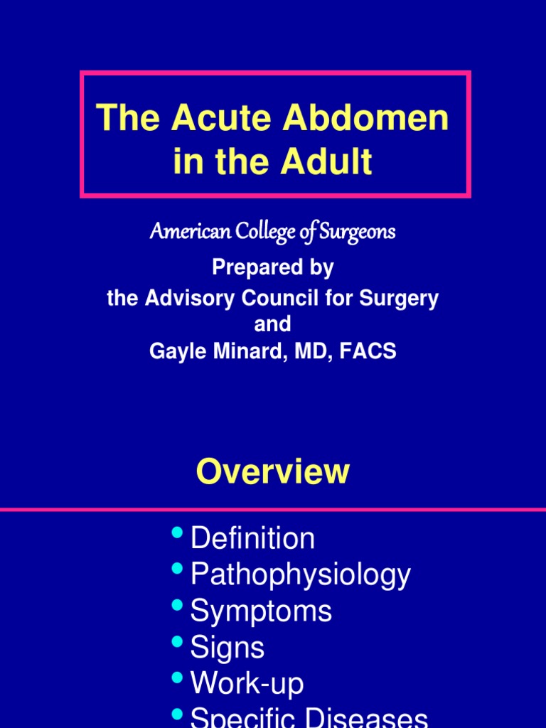 Understanding Acute Abdomen in Adults | PDF | Gastroenterology ...