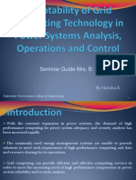 presentation on Adoptability of Grid Computing Technology inPower Systems Analysis, Operations and Control