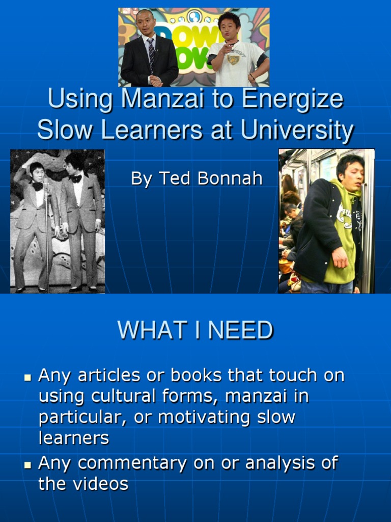 Energizing Slow Learners with Manzai | PDF | Cognition | Cognitive Science