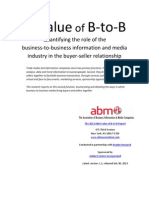 The Value of B‐to‐B