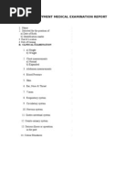 Pre Employment Medical Test Form | PDF