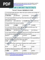 GlobalLogic Sample Aptitude Placement Paper