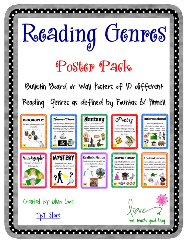 Reading Genres Poster Pack | PDF