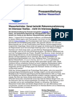 Pressemitteilung vom Berliner Wassertisch vom 7. August 2013