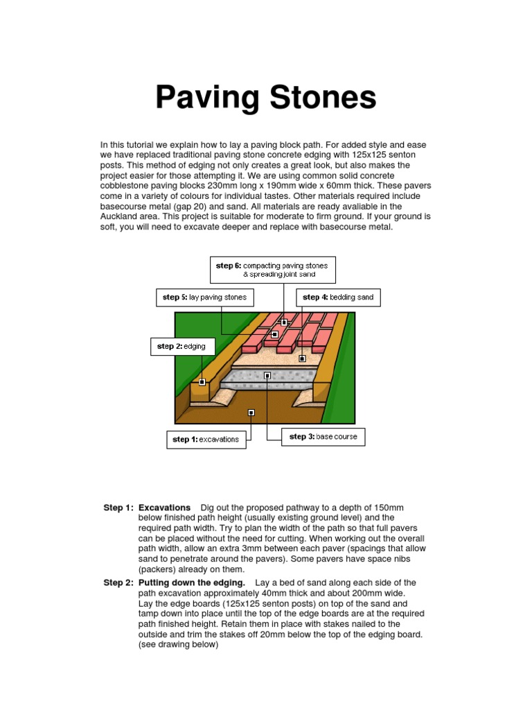How to Lay Paving Stones Tutorial | PDF | Home & Garden | Art
