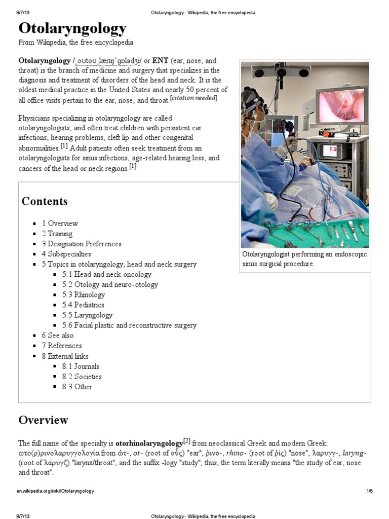 O To Laryngology | PDF | Otorhinolaryngology | Head And Neck Cancer