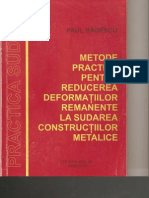P. Badescu - Metode Practice Pentru Reducerea Deformatiilor Remanente La Sudarea Constructiilor Metalice