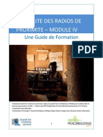 LA VIABILITE DES RADIOS DE PROXIMITE - MODULE 4 - Une Guide de Formation (Radio For Peacebuilding Africa, SFCG - 2010)