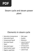 Steam Cycle and Steam Power Plant