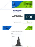 Biostatistiques Descriptives DR Marc CUGGIA 1ere Annee Univ Rennes