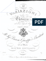 Giuliani, M. - VI Variazioni Per Chitarra Sul Tema Originale Russo Op. 60