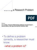 Defining Research Problem