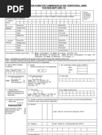 Application Form Indian Army Territorial Army Officer Posts