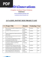 2013/2012 Java DotNet IEEE Projects List