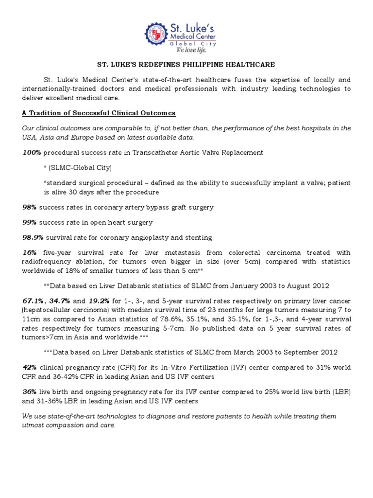 St. Luke'S Redefines Philippine Healthcare | Download Free PDF ...