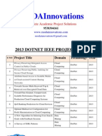 2013 DotNet IEEE Projects List