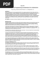 Some Statistical Programming Considerations For E-Submission