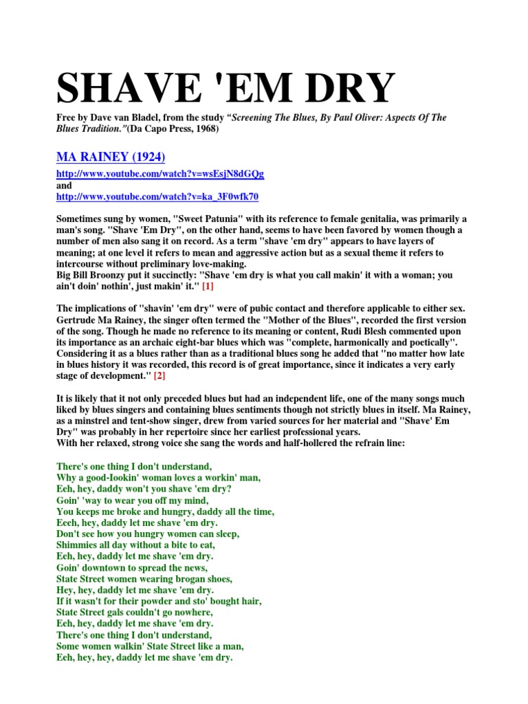 SHAVE_'EM_DRY Blues Sexual Intercourse Free 30day Trial Scribd