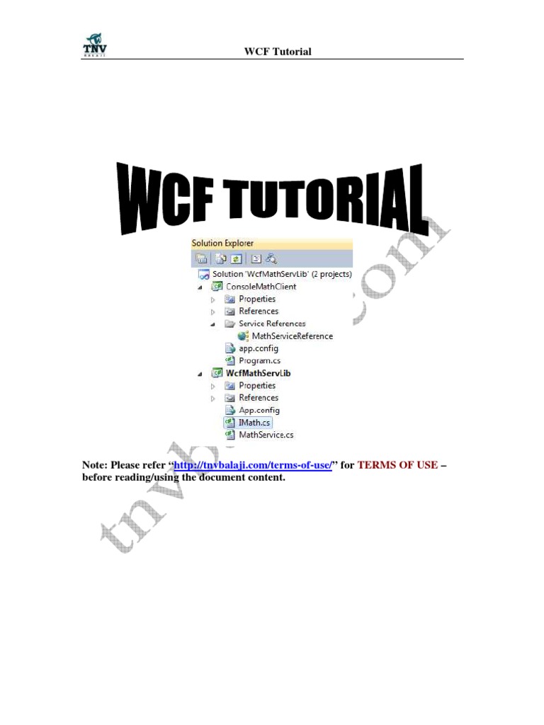 WCF Tutorial: Step-by-Step Guide | PDF