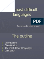 The Most Difficult Languages