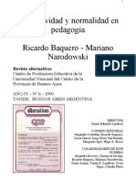 Baquero y Narodowsky Normatividad